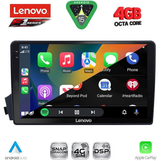 Lenovo Car Audio System for Ssangyong Actyon / Kyron 2006-2015 Bluetooth USB WiFi GPS Apple CarPlay Android Auto with 9" Touch Screen