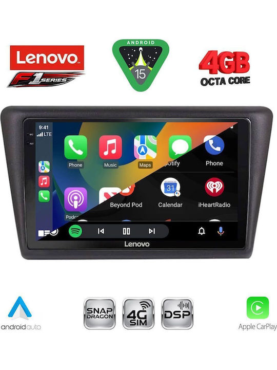 Lenovo Car Audio System for Skoda Rapid 2014-2019 Bluetooth USB WiFi GPS Apple CarPlay Android Auto with 9" Touch Screen