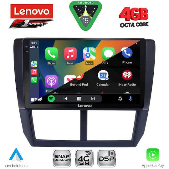 Lenovo Ηχοσύστημα Αυτοκινήτου για Subaru Forester / Impreza 2008-2013 (Bluetooth/USB/WiFi/GPS/Apple-Carplay/Android-Auto) με Οθόνη Αφής 9"