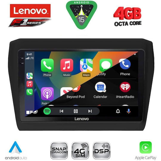 Lenovo Car Audio System for Suzuki Swift 2017 Bluetooth USB WiFi GPS Apple CarPlay Android Auto with 9" Touch Screen