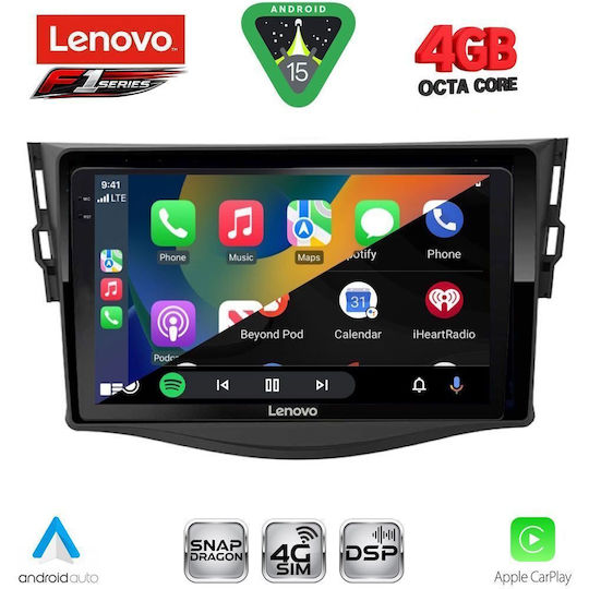Lenovo Car Audio System for Toyota RAV 4 2006-2012 (Bluetooth/USB/WiFi/GPS/Apple CarPlay/Android Auto) with 9" Touch Screen