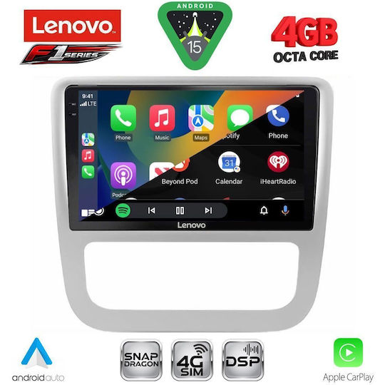 Lenovo Ηχοσύστημα Αυτοκινήτου για Volkswagen Eos / Scirocco 2006 με Clima (Bluetooth/USB/WiFi/GPS/Apple-Carplay/Android-Auto) με Οθόνη Αφής 9"