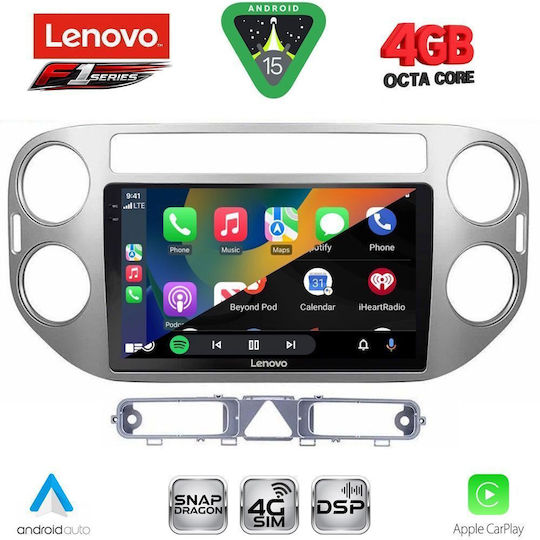 Lenovo Ηχοσύστημα Αυτοκινήτου για Volkswagen Tiguan 2004-2011 (Bluetooth/USB/WiFi/GPS/Apple-Carplay/Android-Auto) με Οθόνη Αφής 9"