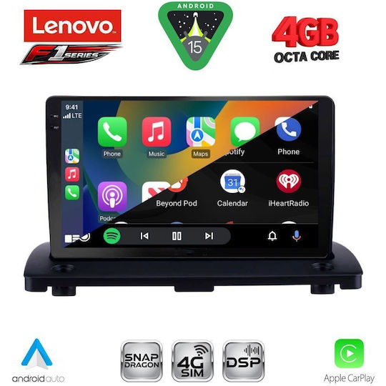 Lenovo Ηχοσύστημα Αυτοκινήτου για Volvo XC 90 2002-2014 (Bluetooth/USB/WiFi/GPS/Apple-Carplay/Android-Auto) με Οθόνη Αφής 9"