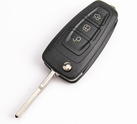 Car Key Shell with HU101 Blade with 3 Buttons for Ford