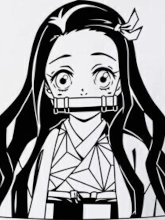 Kinderoberteile T-Shirts Weiß Nezuko Kamado Vektor Art