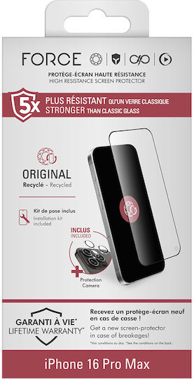 Force Glass Schutz Für Kamera Für iPhone 16 Pro Max Ultra Widerstandsfähiges Transparent