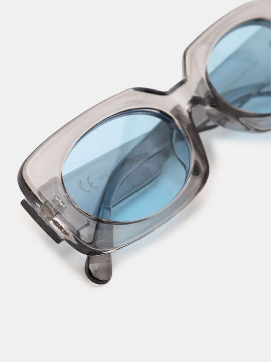 Luigi Unisex Sunglasses with Gray Frame and Gray Lens