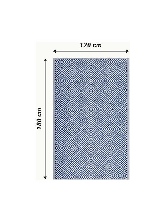 Jemidi24 Außenbereich Wohnzimmer Teppich Rechteckig Blau 120x180cm