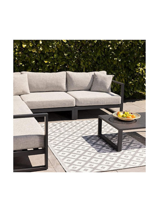 Jemidi24 Covor De Exterior Rectangular Alb/Gri 120x180cm