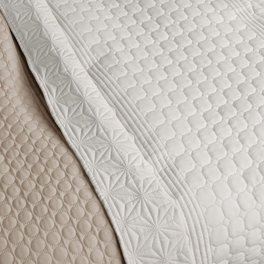 Homelevel Κουβερλί Υπέρδιπλο Beige 220x240cm Homelevel Κουβερλί Υπέρδιπλο Beige 220x240cm