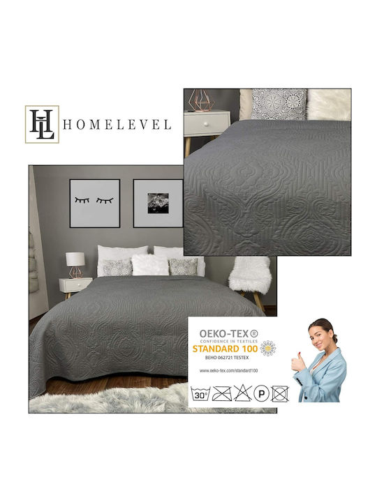 Homelevel Κουβερλί Υπέρδιπλο Gray 240x260cm