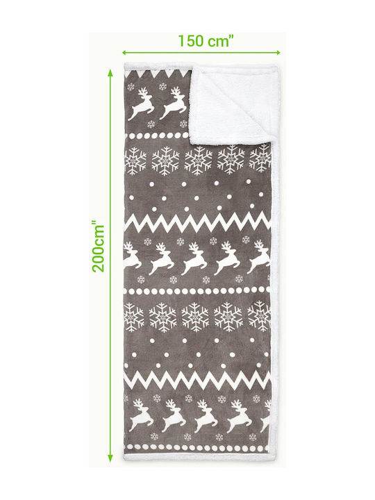 Jemidi24 Sherpa Blanket Single 150x200cm Multicolour