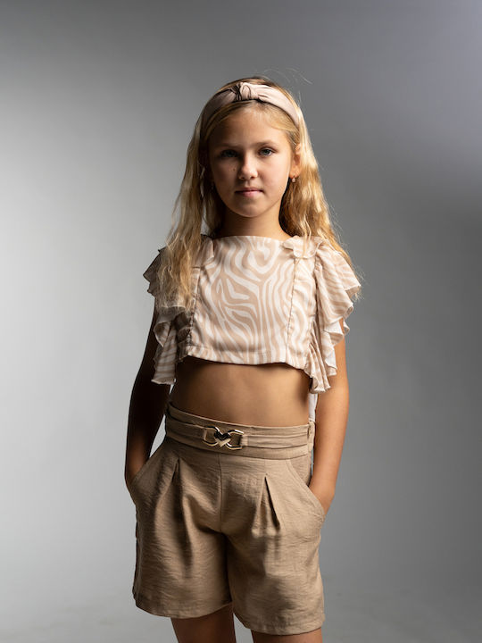 Kinderbekleidungssets mit Shorts Sommer 2Stücke Braun