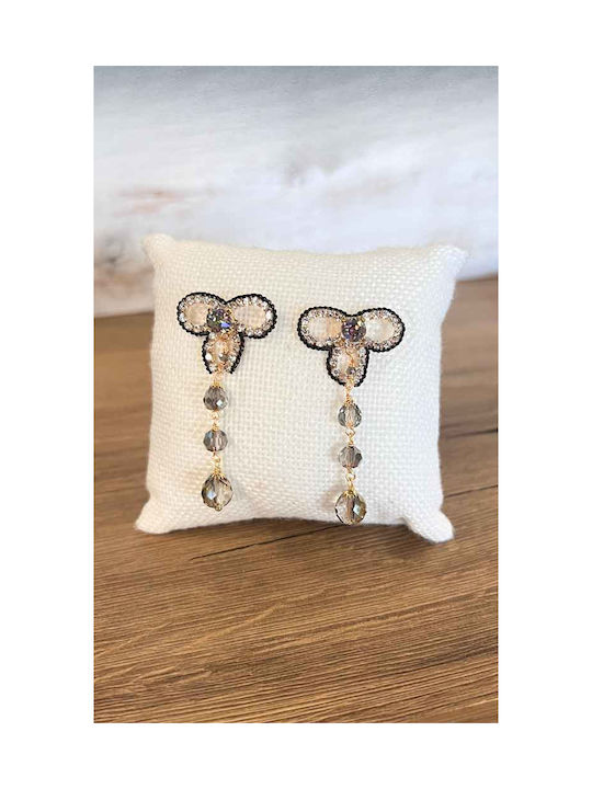 Gold Plated Black Stud Earrings