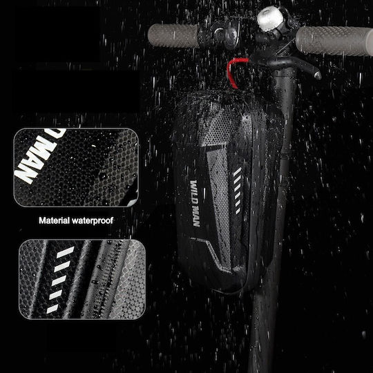 Alista Home Geantă Bicicletă Scuter Spațiu Depozitare Antisoc Impermeabilă Cu Fermoar 3l Material Plastic Dur Carbon Scuter Electric Bicicletă Neagră
