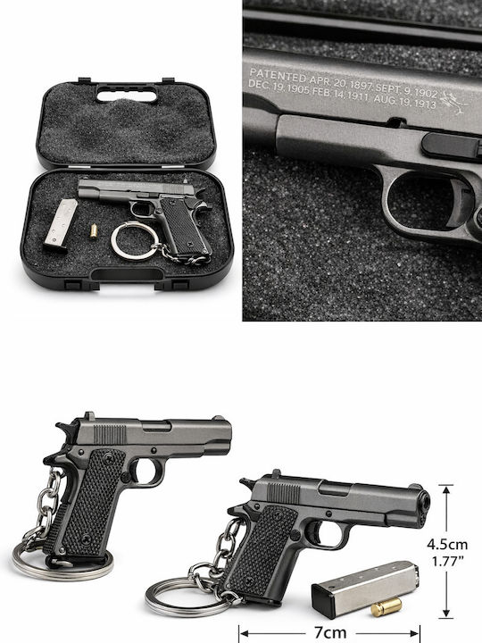 Μπρελόκ M1911 Ανθρακί – Μεταλλικό Mini Σετ Γεμιστήρα