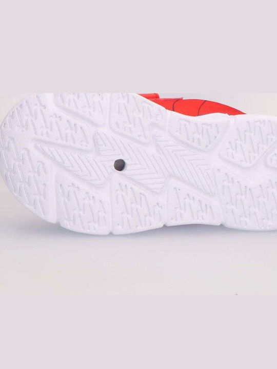 Spiderman Παιδικά Sneakers με Φωτάκια Κόκκινα