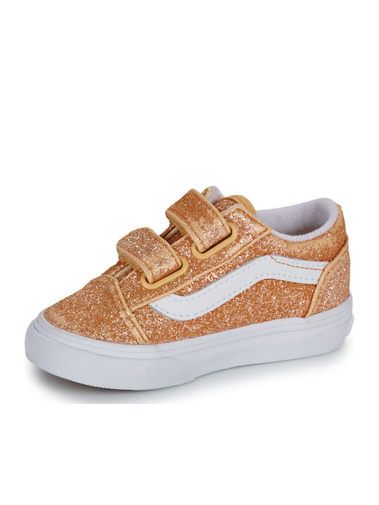 Old Skool V Παιδικά Sneakers με Σκρατς Χρυσά