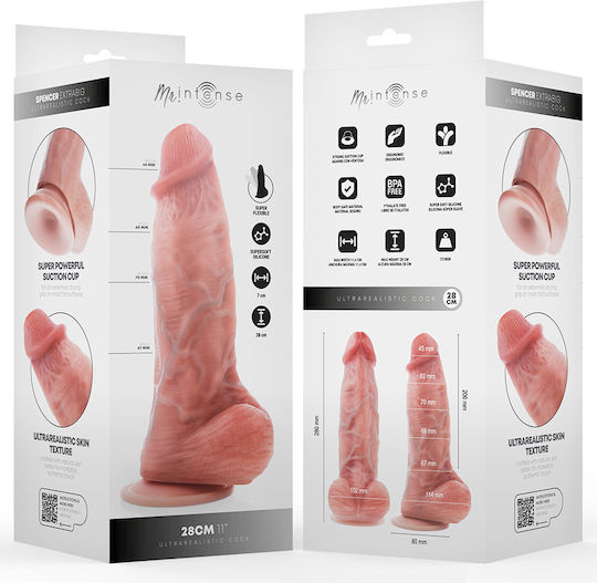 Intense Ρεαλιστικό Dildo με Όρχεις και Βεντούζα Flesh
