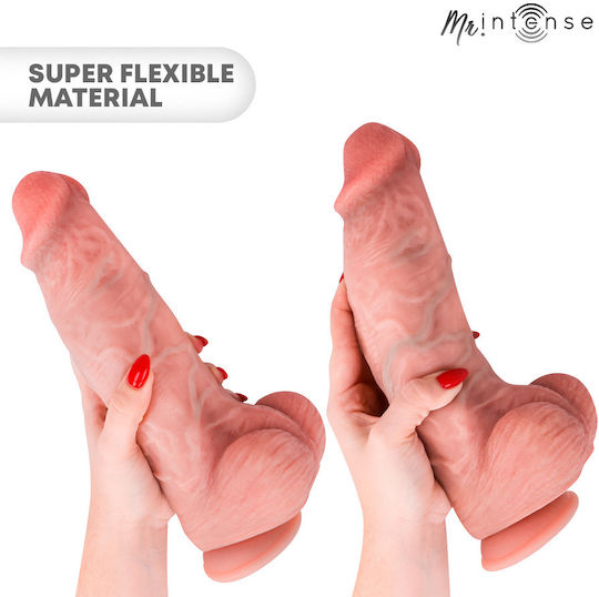 Intense Ρεαλιστικό Dildo με Όρχεις και Βεντούζα Flesh
