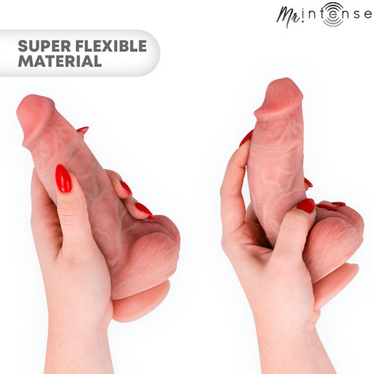 Intense Ρεαλιστικό Dildo με Όρχεις και Βεντούζα Flesh