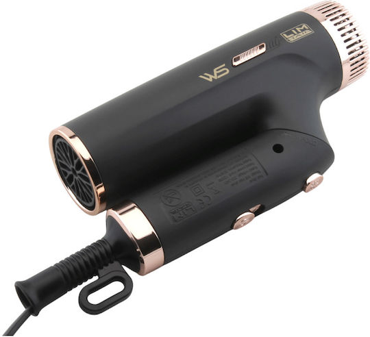 Lim Hair Ws Foldable Travel Hair Dryer 1200w Rose Gold