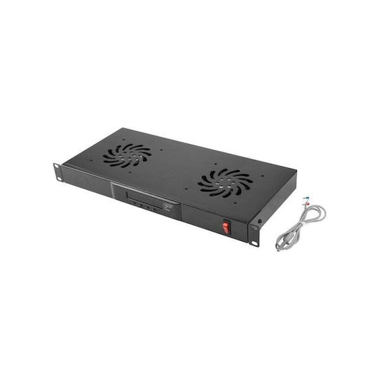Unitate 2 Ventilatoare 1u Termostat Digital Senzor De Temperatură Timer Afișaj Led Negru Cablu De Alimentare 1.5m Dateup Green Stamp 2 Lei