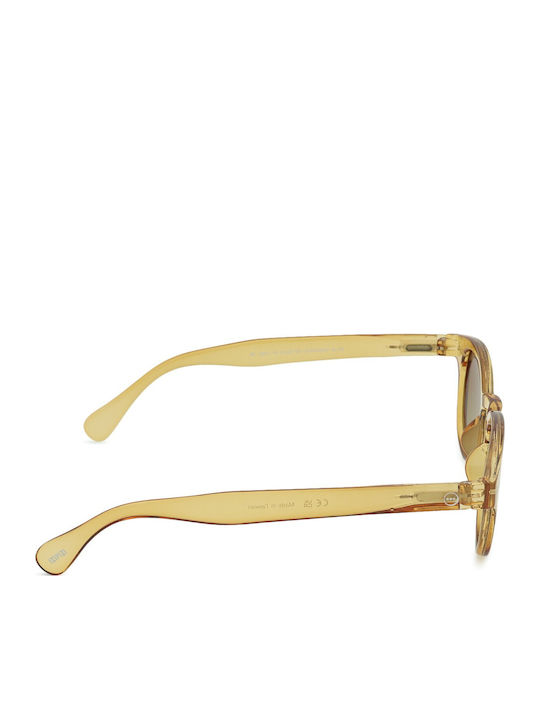 Izipizi #c Unisex Γυαλιά Ηλίου με Καφέ Κοκκάλινο Σκελετό και Καφέ Ντεγκραντέ Polarized Καθρέφτη Φακό