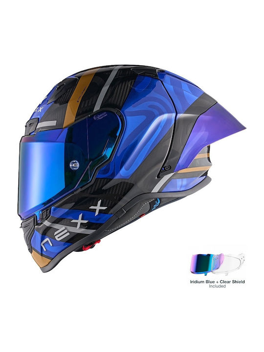 Nexx X.R3R Swirl Deep Blue Motorcycle Helmet Full Face ECE 22.06 / DOT 1350gr with Pinlock NEXX-01XR323489126