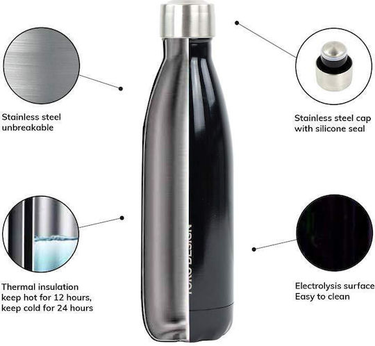 Yoko Design Ποτήρι Θερμός Ανοξείδωτο BPA Free 260ml Ροζ