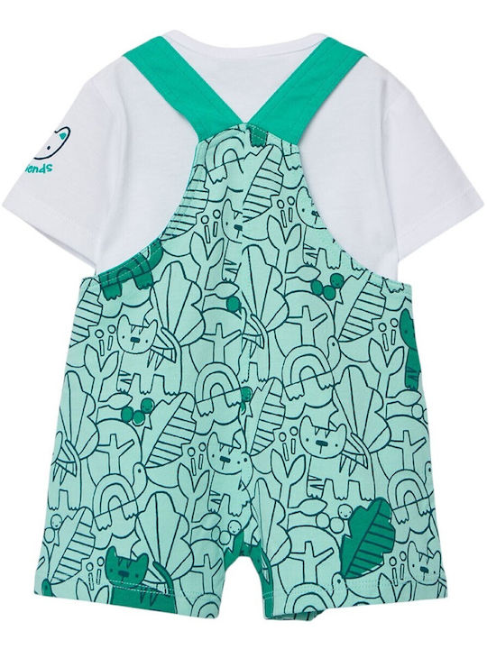 Boboli Set Onesie with Pants Green