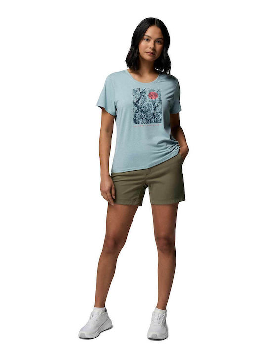 Women's Blouse Short Sleeve Blue