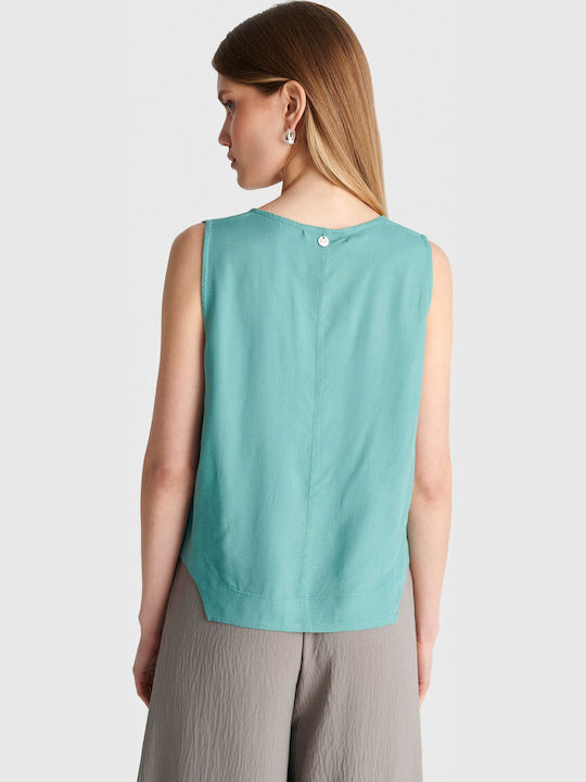 Women's Sleeveless Blouse Green