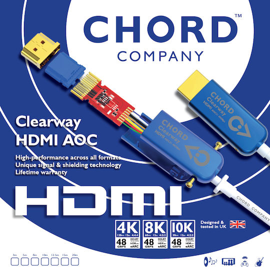 Chord HDMI-Kabel männlich - HDMI-Stecker männlich 10m Schwarzes
