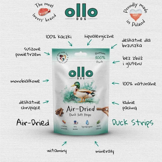 Ollo Luftgetrocknete Enten-Sticks Hundeleckerlis 80g