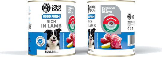 John Dog Влажна Храна за Кучета в Може да с Агнешко без Зърнени 800гр