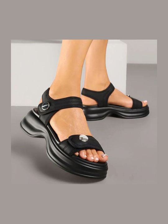 Women's Flat Sandals Flatforms Black