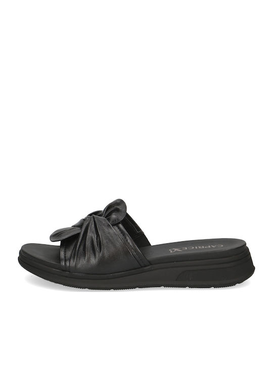 Leather Women's Flat Sandals Black