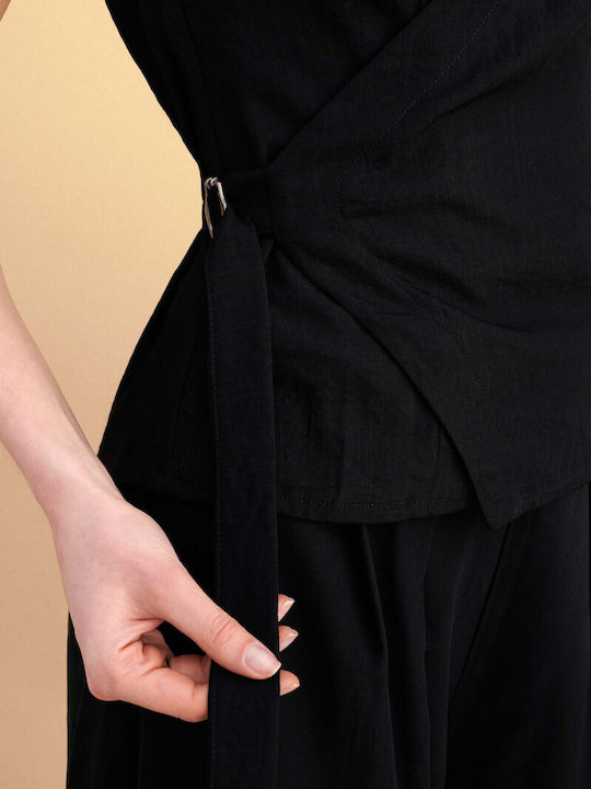 Sleeveless Women's Shirt Black