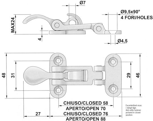 Trem Verbindungsecke 86x48 mm