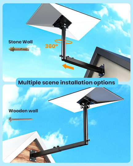 Starlink Gen 3 Suport Antenă Reglabil 360° Unghi de Înclinare 180° Adaptor Țeavă Accesorii de Fixare Montare pe Perete Acoperiș Metal Negru