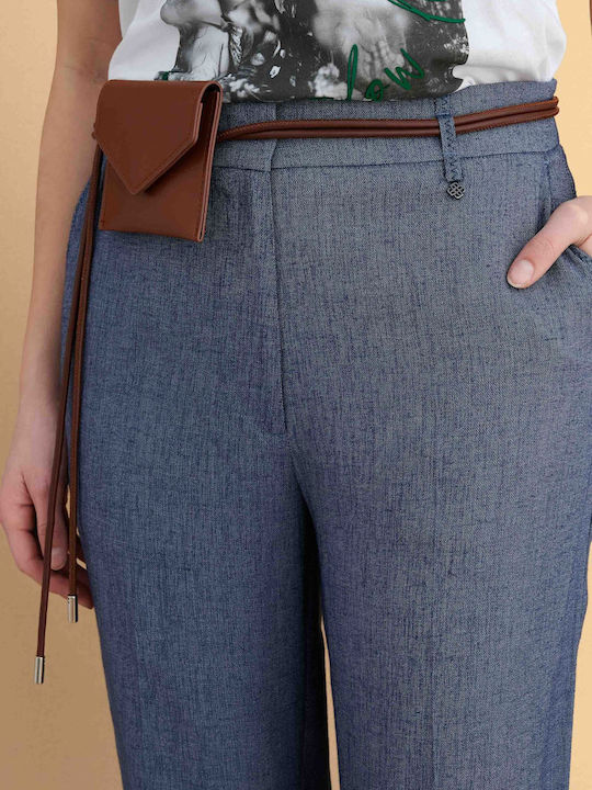 Women's Fabric Trousers Blue