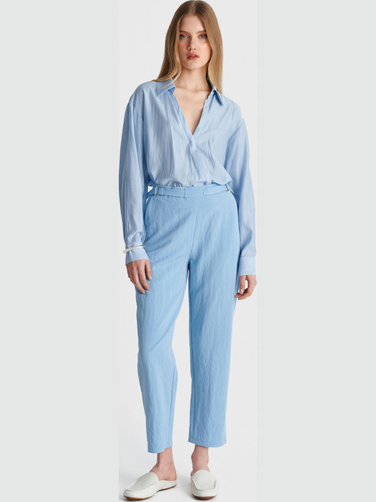 Women's Fabric Trousers Blue