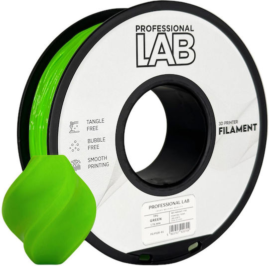 Filament TPU Imprimantă 3D Profesional Lab 1 Kg 1.75 Mm Duritate 95A Flexibil Verde Neon