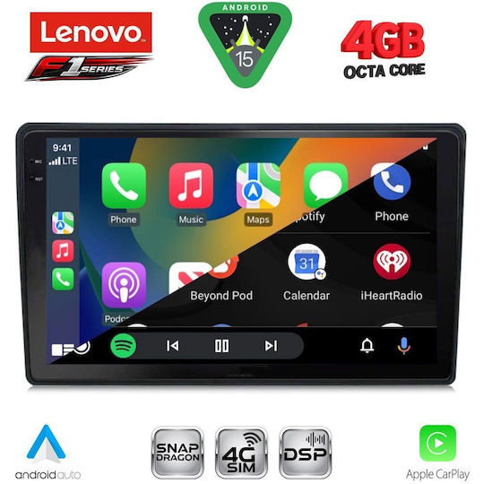 Lenovo Ηχοσύστημα Αυτοκινήτου για Honda HR-V 1998-2005 (Bluetooth/USB/WiFi/GPS/Apple-Carplay/Android-Auto) με Οθόνη Αφής 9"