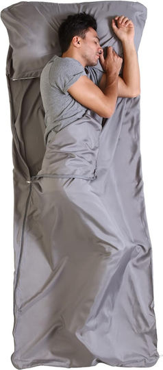 Tough Outfitters Travel Tip Lenjerie Pentru Sac De Dormit Ultra-ușoară Poliester 94 X 216 Cm 1 Persoană Fermoar Gri
