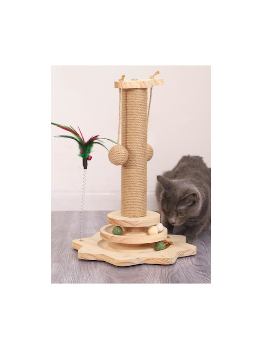 Animal Scratching Post Poles Brown 29x29x40cm