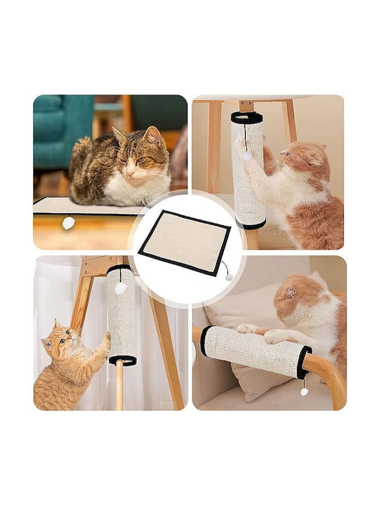 Animal Scratching Post Floor Mats Beige 50x40cm