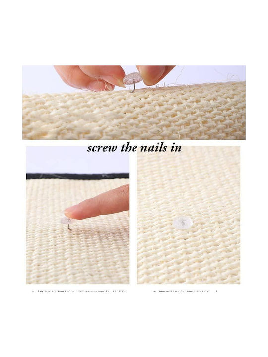 Animal Scratching Post Floor Mats Beige 50x40cm